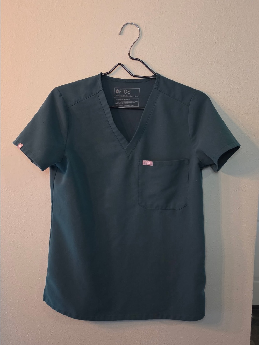 FIGS XS Scrub Set Catarina Top Zamora Jogger Pants Teal Green Womans